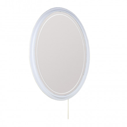 Onika Адель 70 зеркало белое, с LED подсветкой, овальное