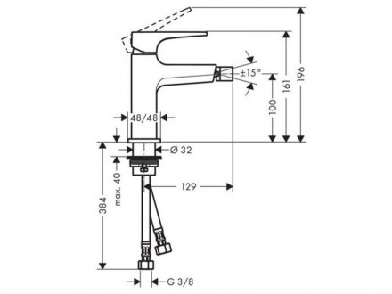 Hansgrohe Metropol 74520000 смеситель для биде