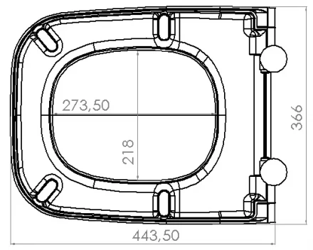 Vitra 810-003-009 Универсальное сиденье с микролифтом, дюропласт