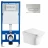 Cerutti SPA Комплект Инсталляция CR555 + Подвесной безободковый унитаз CT9034 + Кнопка смыва CR02CH