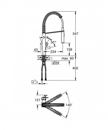 Grohe Eurocube 31395000 Смеситель для кухни
