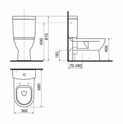Jika Mio 2371.6 Унитаз напольный (без сиденья)