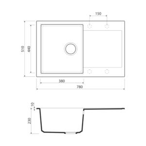 Omoikiri Daisen 78-LB-PA мойка 780x510 пастила