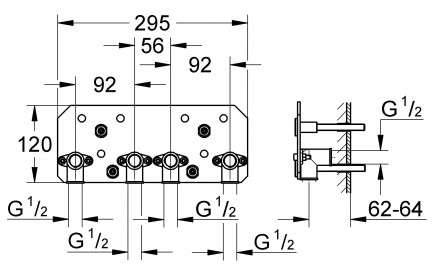 Grohe Rainshower F 26042000 Скрытая часть