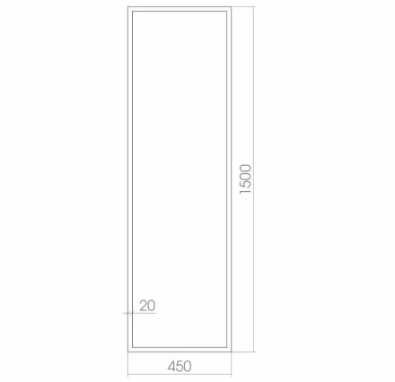 Azario Моника ФР-00001406 Зеркало c подсветкой и диммером 450х1500