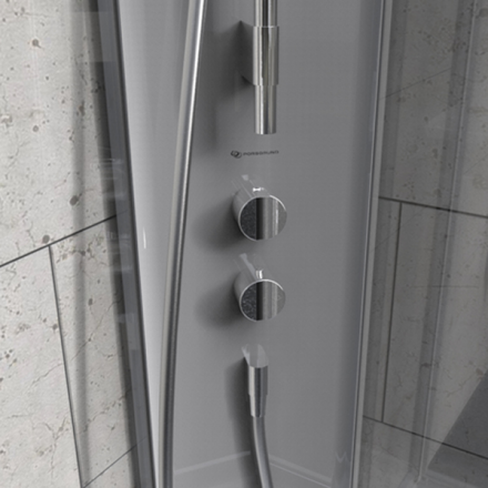 IDO Showerama 10-5 Pentagonal 90x90 душевая кабина профиль белый