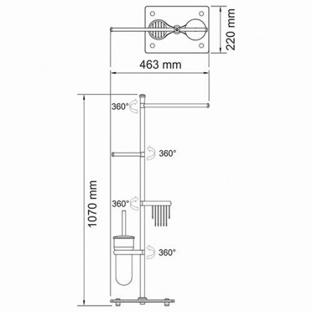 Wasserkraft K-1248 Комбинированная напольная стойка