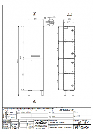Cersanit Melar 35 SL-MEL пенал