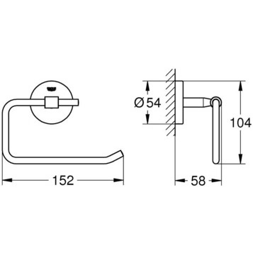 Grohe Baucosmopolitan 40457001 Держатель туалетной бумаги