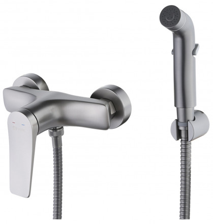 Lemark Bronx LM3718GM смеситель с гигиеническим душем (графит)