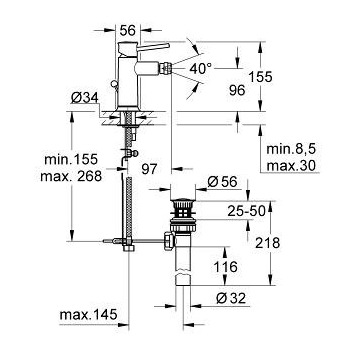Grohe BauClassic 32864000 Смеситель для биде