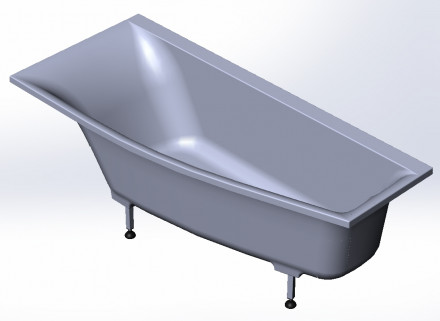 Ванна Astra-Form СКАТ 170x75 Solid Surface левая