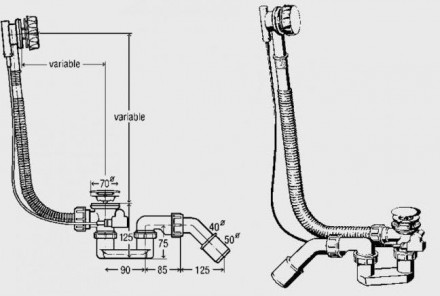 Viega 285357 Simplex слив-перелив (стандартный)