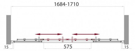 Belbagno UNO-VF-2-170/145-C-Cr Шторка для ванны