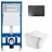 Cerutti SPA Комплект Инсталляция CR555 + Подвесной безободковый унитаз CT9034 + Кнопка смыва CR02BK