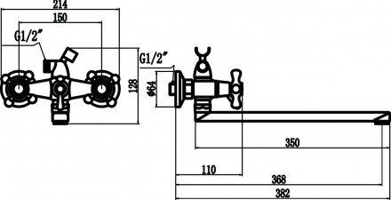 Fmark FM2208-2 смеситель для ванны