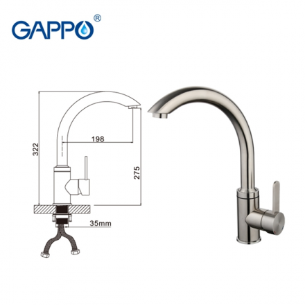 Gappo G4099 Смеситель для кухни