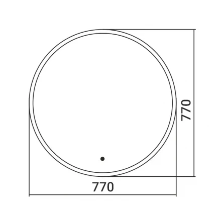 Azario Monaco-BLACK d770 LED-00002770 Зеркало