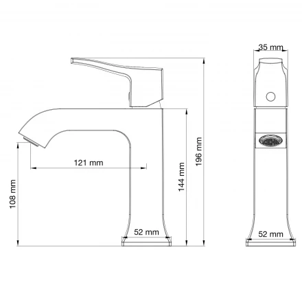Wonzon &amp; Woghand Flex WW-88018072-MB Смеситель для раковины брашированное золото