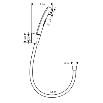 Hansgrohe 32128000 Набор гигиенического душа