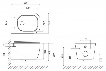 BelBagno Genova BB1102CH унитаз подвесной (чаша)
