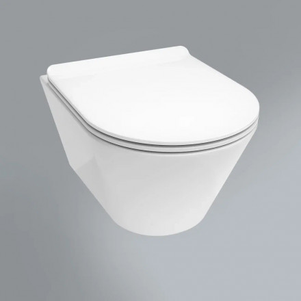 Kerama Marazzi Сиденье Plaza Modern/ BG Slim Soft close + clip up, белый