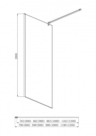 Aquatek AQNAR6310-80 Walk in Душевая перегородка с держателем 80x200