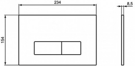Ideal Standard Oleas R0121A6 клавиша смыва чёрный