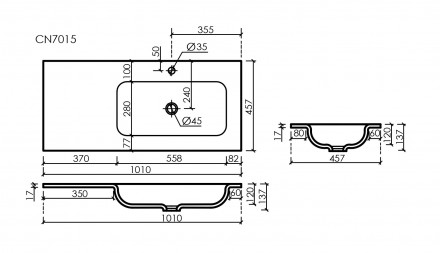 Sancos Grace CN7015 раковина 100 см
