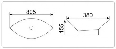 CeramaLux TR4048 раковина 80.5