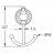 Rose RG1121Q Крючок двойной бронза