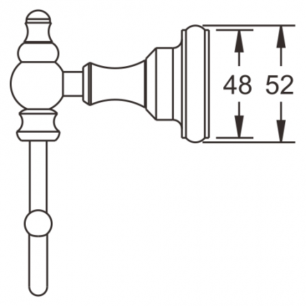 Rose RG1121Q Крючок двойной бронза