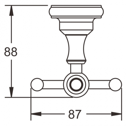 Rose RG1121Q Крючок двойной бронза