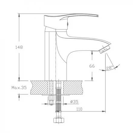 Haiba HB1070 Смеситель для раковины