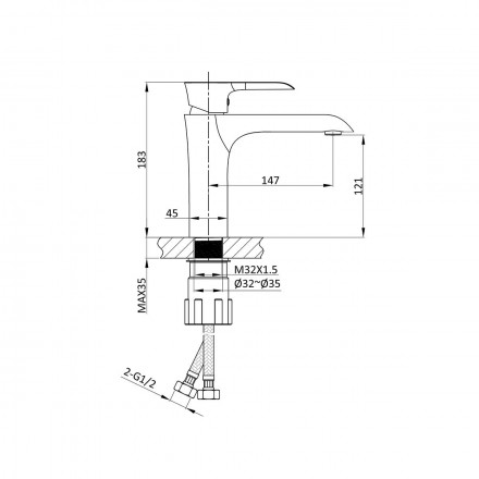 Vincea Esse VBF-1E1MB смеситель для раковины