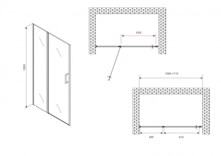 ABBER Sonnenstrand AG04110MS душевая дверь