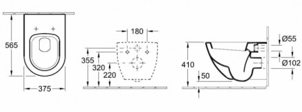 Villeroy Boch Subway 66001001 Унитаз подвесной (чаша)