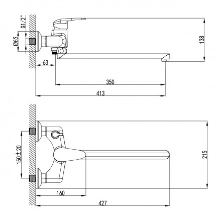 Lemark Pramen LM3317C смеситель для ванны