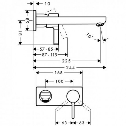 Hansgrohe Metris S 31163000 Смеситель для раковины