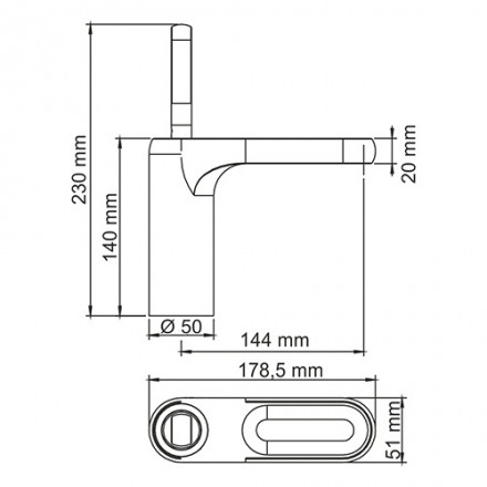 Wasserkraft Kammel 1803 Смеситель для умывальника