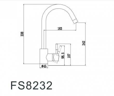 Fmark FS8232H смеситель для кухонной мойки