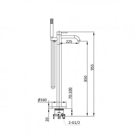 Vincea Desire VTF-1DGM Смеситель для ванны напольный