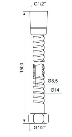 Iddis A50211 1.5 душевой шланг 150 см