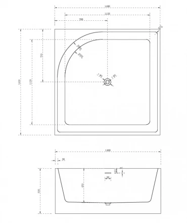 ABBER AB9337 акриловая ванна