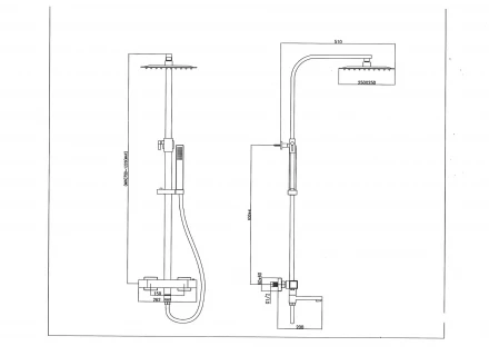 Santiline SL-9010 Душевая стойка для ванны с термостатом