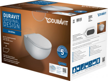 Duravit Architec 45720900A1 Rimless подвесной унитаз с сиденьем