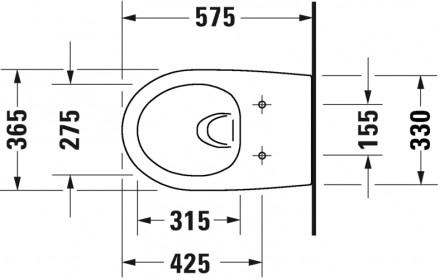 Duravit Architec 45720900A1 Rimless подвесной унитаз с сиденьем