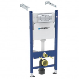 Geberit Delta01 458.149.21.1 инсталляция для подвесного унитаза клавиша хром глянец