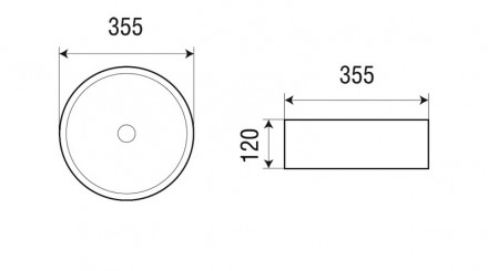 Azario AZ-3134-MW Раковина накладная 35.5х35.5