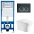 Cerutti SPA Комплект Инсталляция CR555 + Подвесной безободковый унитаз CT9034 + Кнопка смыва CR05BK